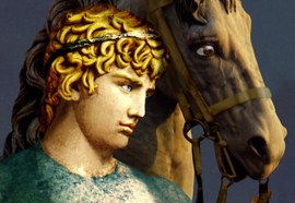 Olga_tobreluts_antinoy_and_horse_print_on_metal_lacquer_120x100_cm