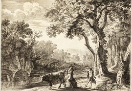 Herman_van_swanevelt._landscape_with_a_cow._printed_xviii_century._etching.__19_2%d1%8525_9_cm.