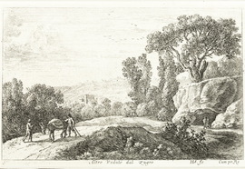 Herman_van_swanevelt._landscape_with_donkey._printed_xviii_century._etching.__11_3%d1%8517_5_cm.