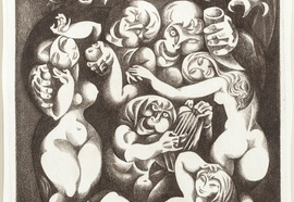 Volovitch_v._irish_and_icelandic__sagas._saga__swimming_by_bran__feballa%e2%80%99s_son._happy_people_island._1968._etching._34x28_cm_%d0%bd%d0%be%d0%b2%d1%8b%d0%b9_%d1%80%d0%b0%d0%b7%d0%bc%d0%b5%d1%80