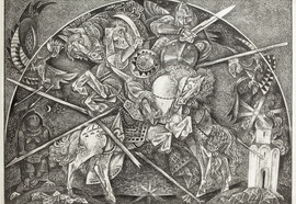 Volovitch_v.__the_song_of_igor's_campaign._the_battle._1982._etching__soft-touch_varnish._edition_33._35_5x48_cm.