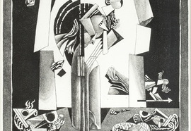 Volovitch_v._aeschylus._oresteia._aeschylus_and_oresteia._sixth_list._1987._etching__soft-touch_varnish._edition_32._49x43_5_cm.