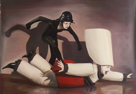 Olga_tobreluts_a_prisoner_in_the_caucasus_2007_oil_on_canvas_115x145_cm